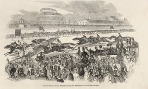 Il Gran Steeple Chase di Liverpool, 8 marzo 1845 da English School